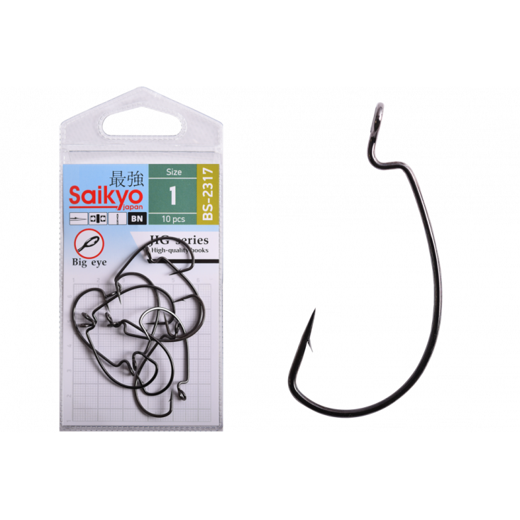 Крючки офсетные Saikyo BS-2317 Magna Super Lock Worm