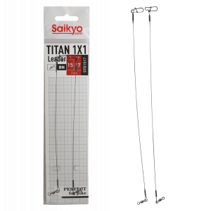 Поводок Saikyo Titan 1x1 STO1517, 17кг/15см, 2шт Поводок Saikyo Titan 1x1 STO1517, 17кг/15см, 2шт